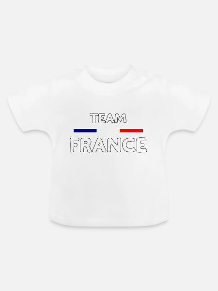 TEAM FRANKREICH! - Baby Bio-T-Shirt mit Rundhals - Weiß