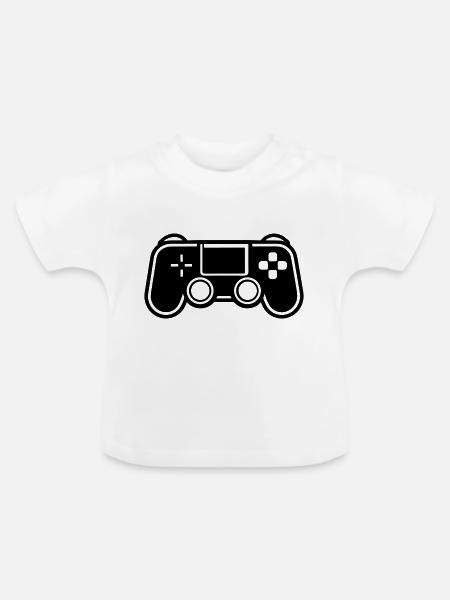 Controller für Videospiele - Baby Bio-T-Shirt mit Rundhals - Weiß