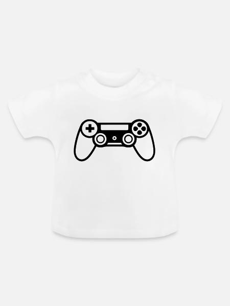Controller für Videospiele - Baby Bio-T-Shirt mit Rundhals - Weiß