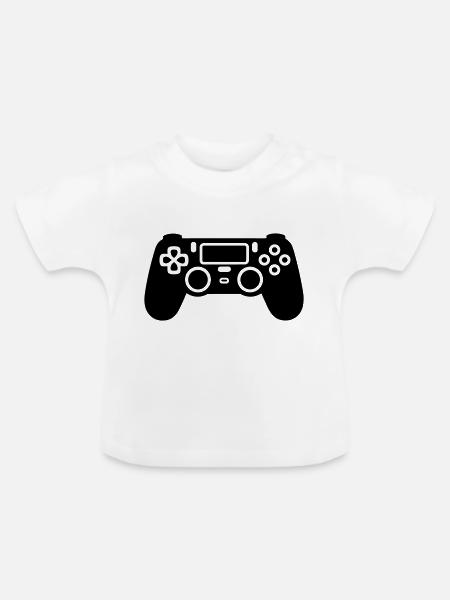 Controller für Videospiele - Baby Bio-T-Shirt mit Rundhals - Weiß
