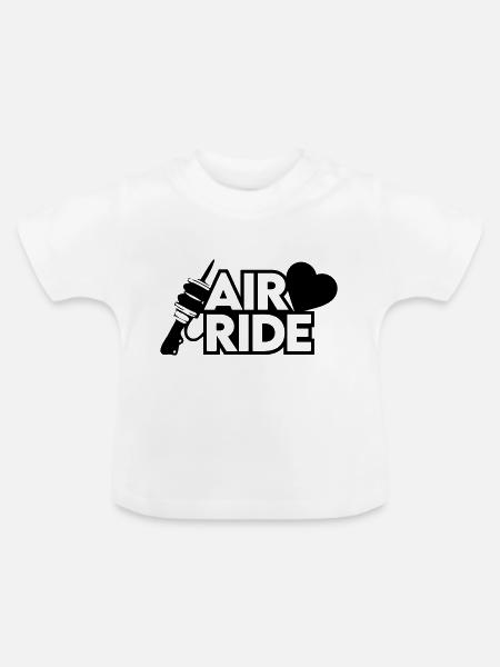 Airride Liebe Herz - Baby Bio-T-Shirt mit Rundhals - Weiß