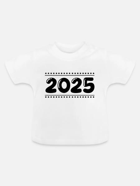 2025 - Baby Bio-T-Shirt mit Rundhals - Weiß