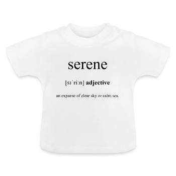 Serene Definition Dictionary - Baby Bio-T-Shirt mit Rundhals - Weiß - Vorne