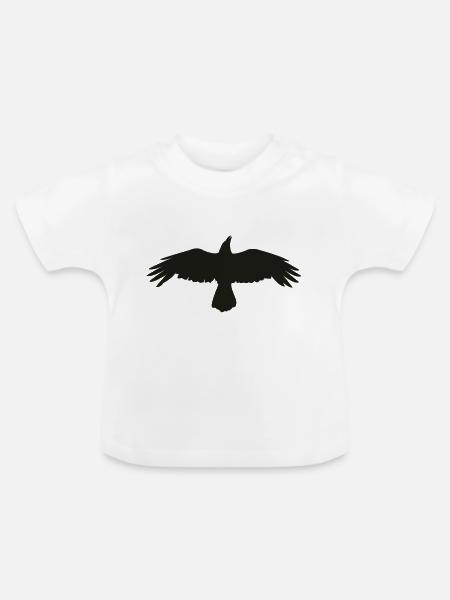 CROW - Baby Bio-T-Shirt mit Rundhals - Weiß