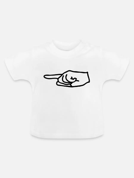 pfeil - Baby Bio-T-Shirt mit Rundhals - Weiß