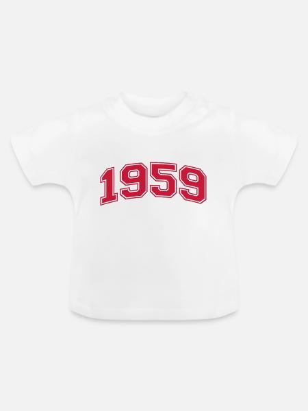 1959 - Baby Bio-T-Shirt mit Rundhals - Weiß