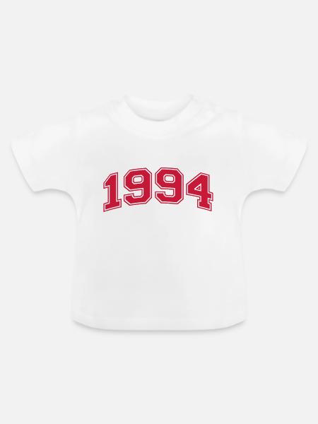 1994 - Baby Bio-T-Shirt mit Rundhals - Weiß