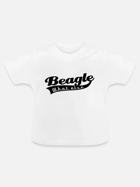 Beagle - Baby Bio-T-Shirt mit Rundhals - Weiß