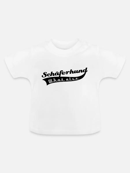 Schäferhund - Baby Bio-T-Shirt mit Rundhals - Weiß