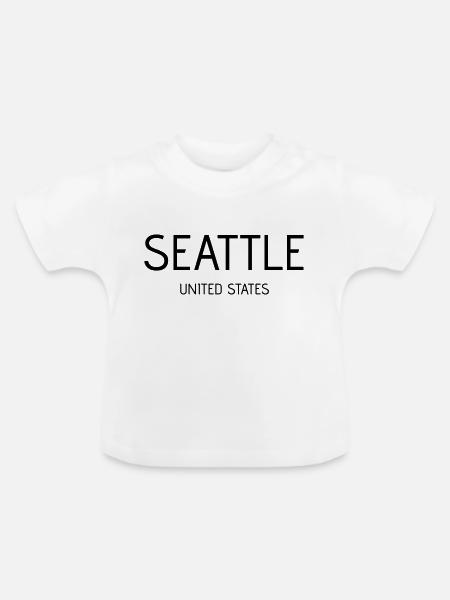 Seattle - Baby Bio-T-Shirt mit Rundhals - Weiß