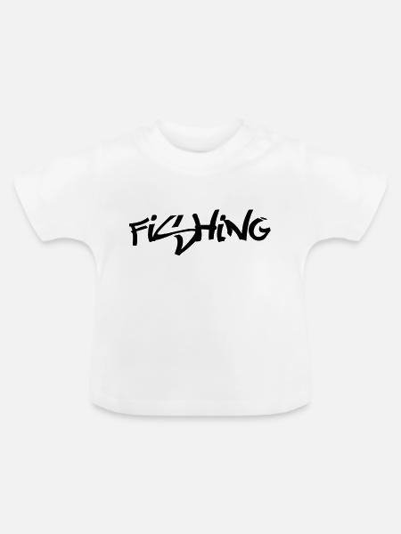 Fishing - Baby Bio-T-Shirt mit Rundhals - Weiß