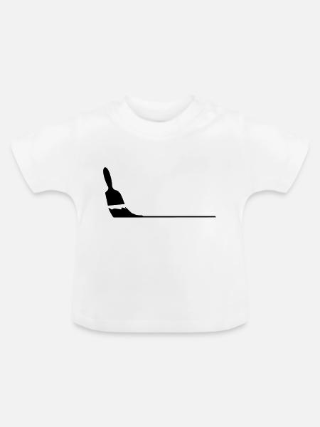 Pinsel - Baby Bio-T-Shirt mit Rundhals - Weiß
