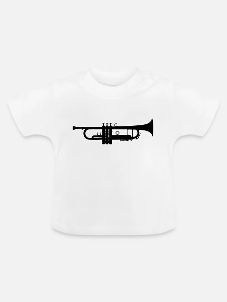 Trompete Vector - Baby Bio-T-Shirt mit Rundhals - Weiß