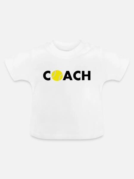 tennis coach - Baby Bio-T-Shirt mit Rundhals - Weiß