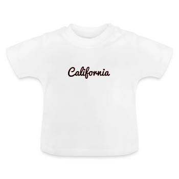 Californie - beau lettrage Californie - T-shirt bio col rond Bébé - blanc - Devant