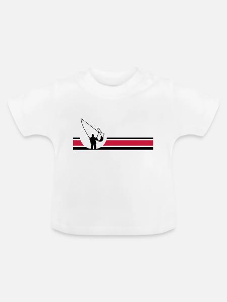 Fliegenfischen - Baby Bio-T-Shirt mit Rundhals - Weiß