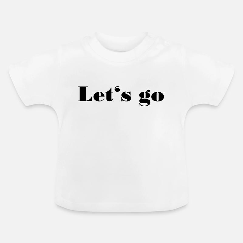 laisse aller - T-shirt bio col rond Bébé - blanc