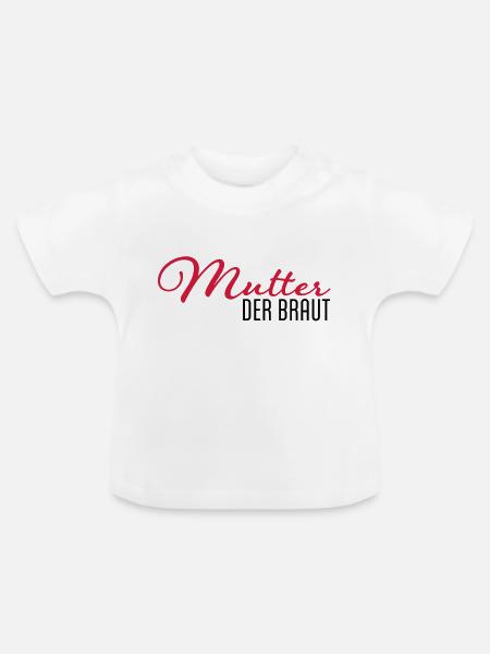 mutter der braut - Baby Bio-T-Shirt mit Rundhals - Weiß