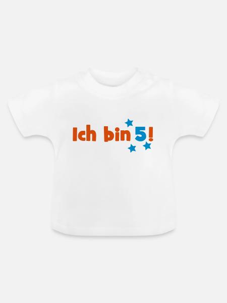 5 - Baby Bio-T-Shirt mit Rundhals - Weiß