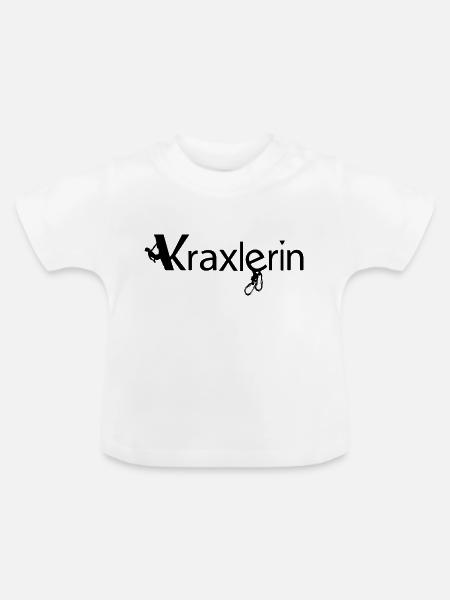 Kraxlerin - Baby Bio-T-Shirt mit Rundhals - Weiß