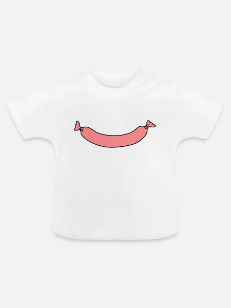 Sausage - Baby Bio-T-Shirt mit Rundhals - Weiß