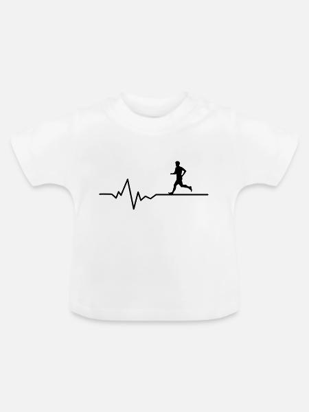 Jogger Puls - Baby Bio-T-Shirt mit Rundhals - Weiß