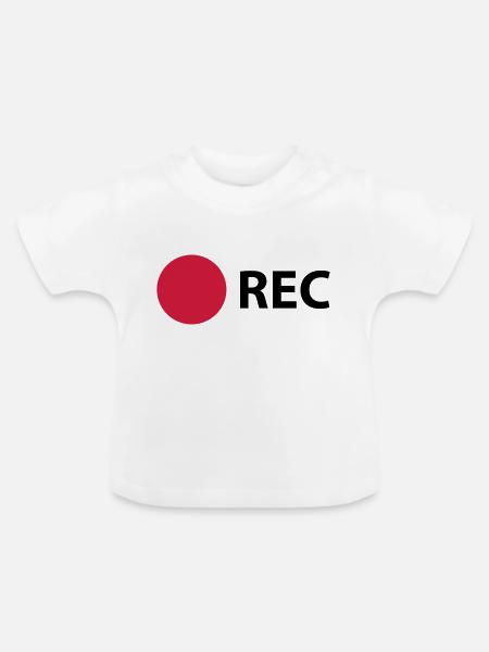 RECORD - Baby Bio-T-Shirt mit Rundhals - Weiß