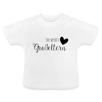 Ihr werdet Großeltern - Baby Bio-T-Shirt mit Rundhals - Weiß - Vorne
