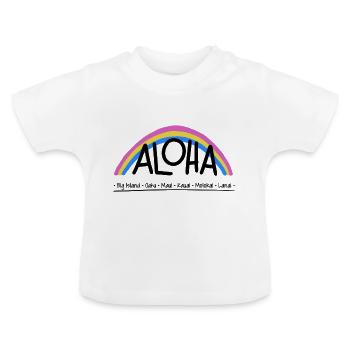 Aloha - T-shirt bio col rond Bébé - blanc - Devant