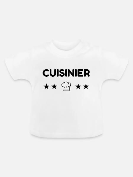 Koch / Kochen / Cooking / Chef - Baby Bio-T-Shirt mit Rundhals - Weiß