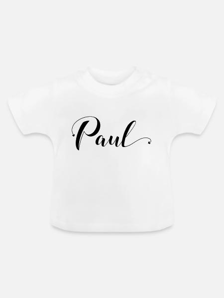 paul - Baby Bio-T-Shirt mit Rundhals - Weiß