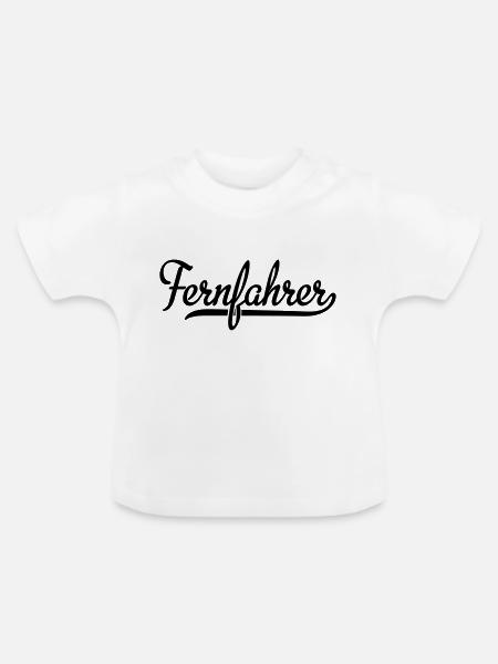 Fernfahrer - Baby Bio-T-Shirt mit Rundhals - Weiß
