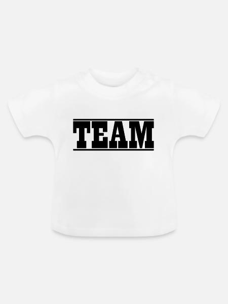 Team Design - Baby Bio-T-Shirt mit Rundhals - Weiß
