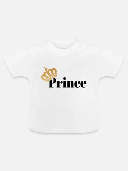 Prince - Baby Bio-T-Shirt mit Rundhals - Weiß