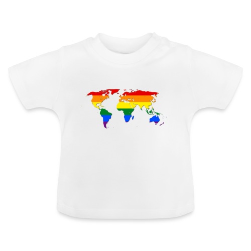 RAINBOW WORLD - LOVE Is LOVE - GAYPRIDE - Baby Bio-T-Shirt mit Rundhals