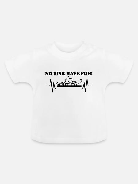 Rollercoaster Achterbahn - Baby Bio-T-Shirt mit Rundhals - Weiß