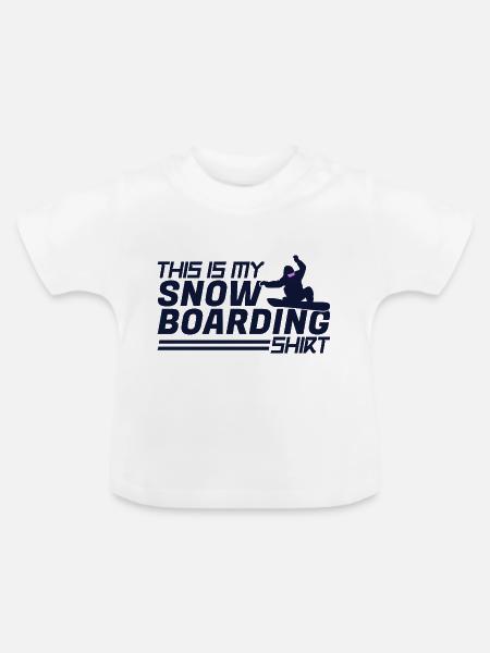Snowboarding Snowboard Snowboardurlaub Snowboarder - Baby Bio-T-Shirt mit Rundhals - Weiß