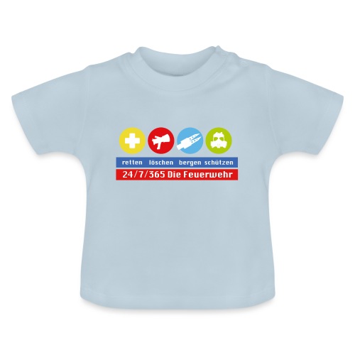 RLBS Logo neu - Baby Bio-T-Shirt mit Rundhals