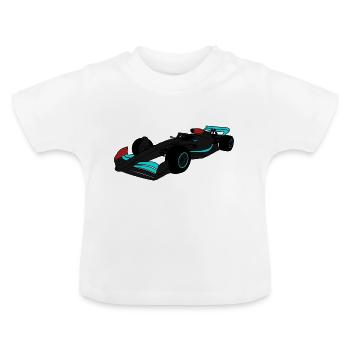 Formel Rennwagen Mer - Baby Bio-T-Shirt mit Rundhals - Weiß - Vorne