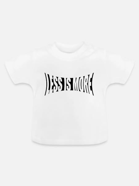 Spruch Logo Minimalismus - Baby Bio-T-Shirt mit Rundhals - Weiß