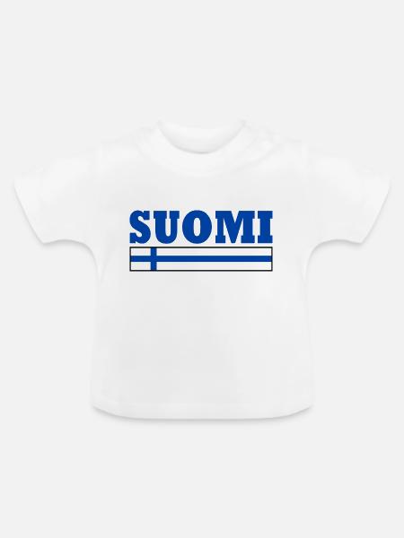Finnland - Baby Bio-T-Shirt mit Rundhals - Weiß