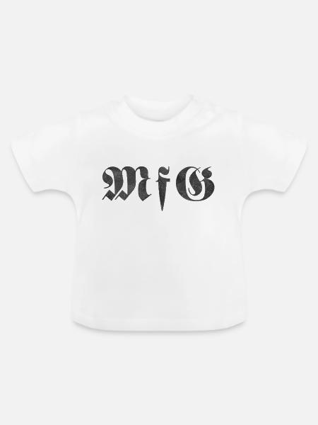 Mit freundlichen Grüßen - Baby Bio-T-Shirt mit Rundhals - Weiß