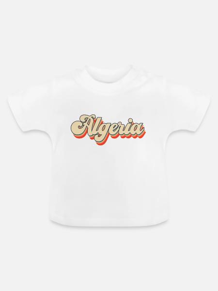 Algerien - Baby Bio-T-Shirt mit Rundhals - Weiß