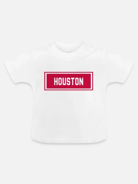 Houston - Baby Bio-T-Shirt mit Rundhals - Weiß