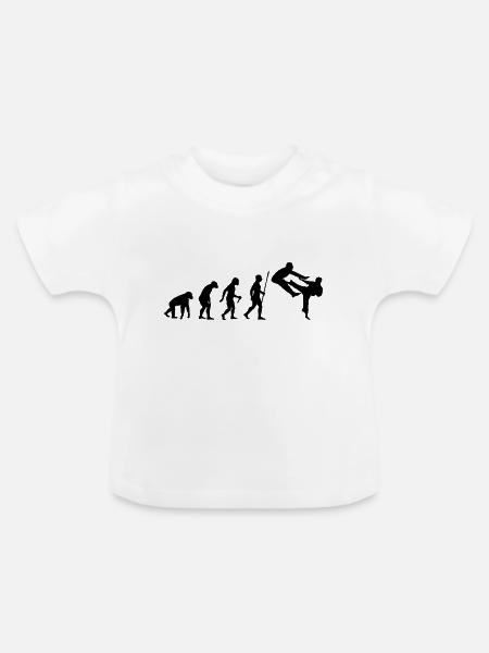 Entwicklung des Karate - Baby Bio-T-Shirt mit Rundhals - Weiß