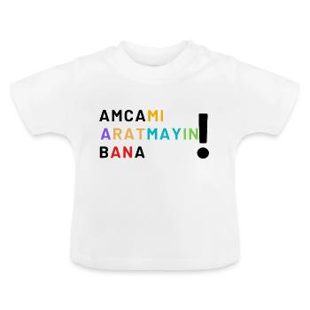 Cocuk Amca Kinder Onkel - Baby Bio-T-Shirt mit Rundhals - Weiß - Vorne