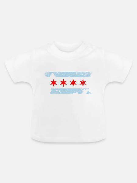 Chicago Illinois - Baby Bio-T-Shirt mit Rundhals - Weiß