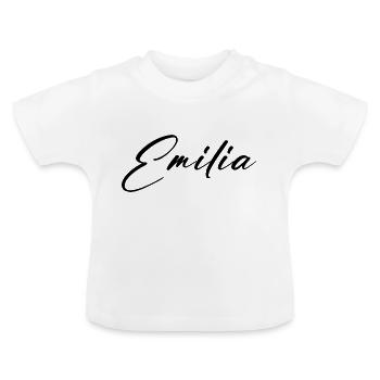 emilia - Baby Bio-T-Shirt mit Rundhals - Weiß - Vorne