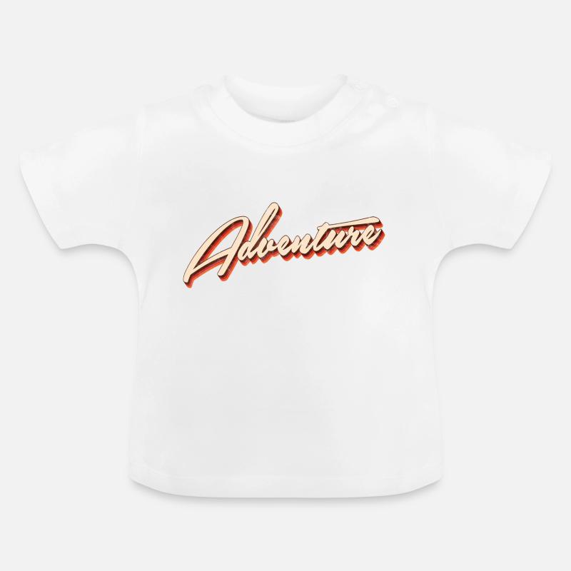 Aventure - T-shirt bio col rond Bébé - blanc
