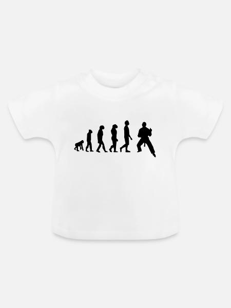 Evolution der Kampfkünste - Baby Bio-T-Shirt mit Rundhals - Weiß
